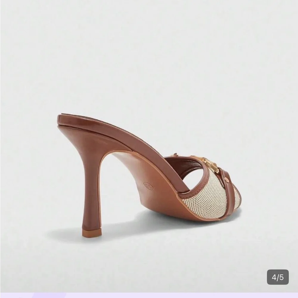 Elegant Brown Women's Heels - Picture 4 of 6